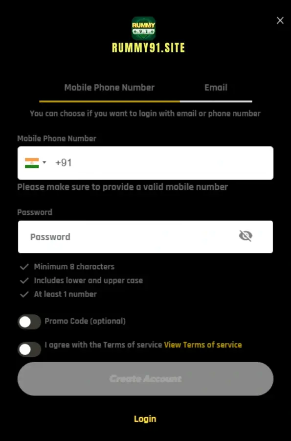 Creating your account is simple and secure. In just a few steps, you will be ready to explore top games and start your journey with us. Here is the step-by-step guide: